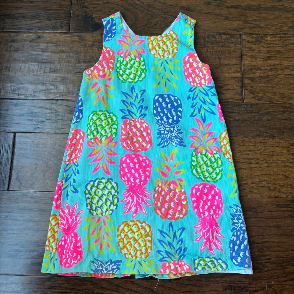 Tommy Bahama Girl’s Pineapple Shift Dress Sz S Colorful‎ Summer Beachy